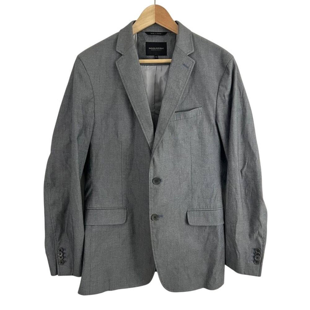 Banana Republic Modern Slim Fit Blazer‎ Jacket Gray Men size 40R